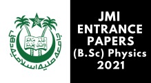 JMI Entrance (B.Sc) Physics 2021