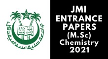 JMI Entrance (M.Sc) chemistry 2021