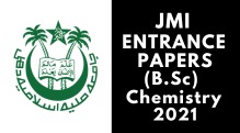 JMI Entrance (B.Sc) Chemistry 2021