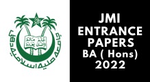 JMI Entrance (B.A) Hons 2022