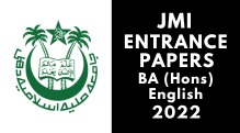 JMI Entrance (B.A) English 2022