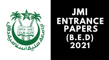 JMI Entrance (B.Ed.) 2021