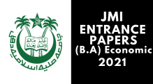 JMI Entrance (B.A) Economic 2021