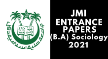 JMI Entrance (B.A) Sociology 2021