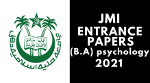 JMI Entrance (B.A) Psychology 2021