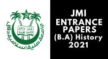 JMI Entrance ( B.A) History 2021