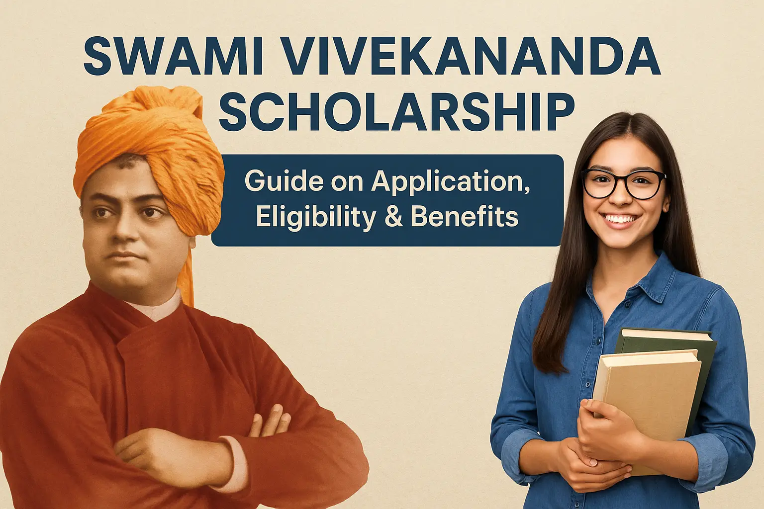 Swami Vivekananda's portrait, the spiritual leader and inspiration for the Swami Vivekananda Scholarship.